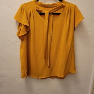 Active USA Mustard Yellow Blouse Large